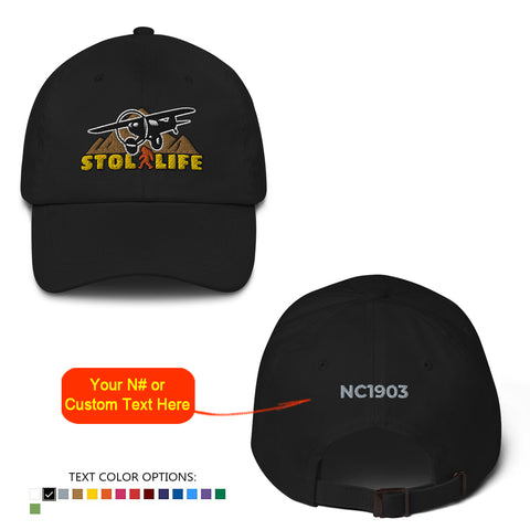 STOL LIFE Airplane Embroidered Classic Cap - Personalized with Your N#