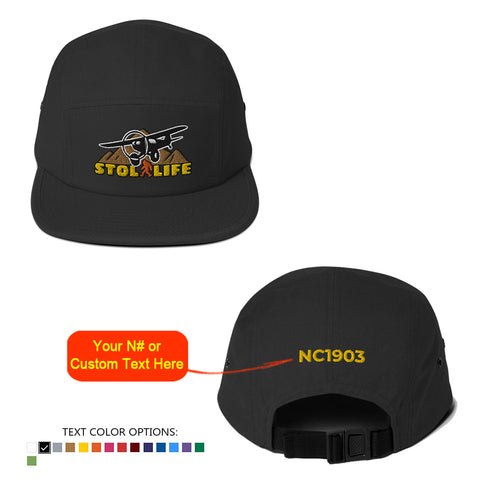 STOL LIFE Airplane Embroidered Jockey Cap - Personalized with Your N#