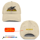 STOL LIFE Airplane Embroidered Distressed Cap - Personalized with Your N#