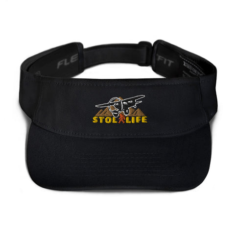 STOL LIFE Airplane Embroidered Flexfit Visor Hat