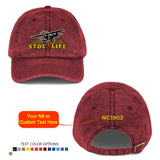 STOL LIFE Airplane Embroidered Vintage Cap - Personalized with Your N#