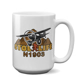STOL LIFE Airplane Ceramic Mug - Personalized with Your N#