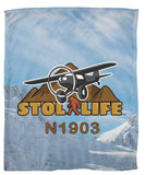STOL Life Airplane Aviation Fleece Blankets -  Personalized w/ your N#