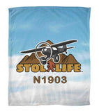 STOL Life Airplane Aviation Fleece Blankets -  Personalized w/ your N#