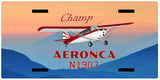 Aeronca Champ 7AC Airplane License Metal Plate - Add Your N#
