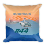 Robinson R44 Airplane Throw Pillow Case Stuffed & Sewn