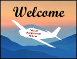 Custom Welcome Aircraft Aviation Mats - Personalized w/ Your Airplane
