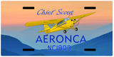 Aeronca 11ACS Chief Scout Airplane License Metal Plate - Add Your N#