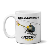 Schweizer 300 CBI (Yellow/Black) Airplane Ceramic Mug - Personalized w/ N#
