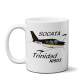 Socata Trinidad TB 20 Airplane Ceramic Mug - Personalized w/ N#