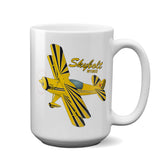 Steen Aero Skybolt (Yellow/Black) Airplane Ceramic Mug - Personalized