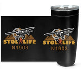 STOL LIFE Airplane Travel Tumblers  - Personalized with Your N#