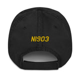 Airplane Embroidered Distressed Cap (AIRG9G3856-RO1) - Personalized with Your N#