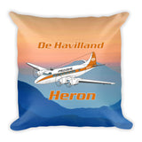 De Havilland DH-114 Heron Airplane Custom Throw Pillow Case Stuffed & Sewn