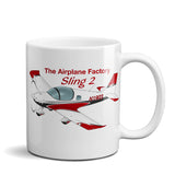 The Airplane Factory Sling 2 (Red) Airplane Ceramic Mug - Personalized