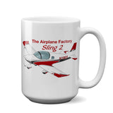 The Airplane Factory Sling 2 (Red) Airplane Ceramic Mug - Personalized