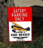 Curtis Wright Travel Air 4000 (Blue/Yellow) HD Metal Airplane Sign