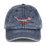 Airplane Embroidered Vintage Cap - AIR2552FEC35-RSB1 - Personalized with Your N#