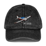 Airplane Embroidered Vintage Cap (AIRM1EIM7A-R2) - Personalized