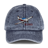 Airplane Embroidered Vintage Cap (AIRM1EIM7A-R2) - Personalized