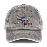 Airplane Embroidered Vintage Cap (AIRM1EIM7A-R2) - Personalized