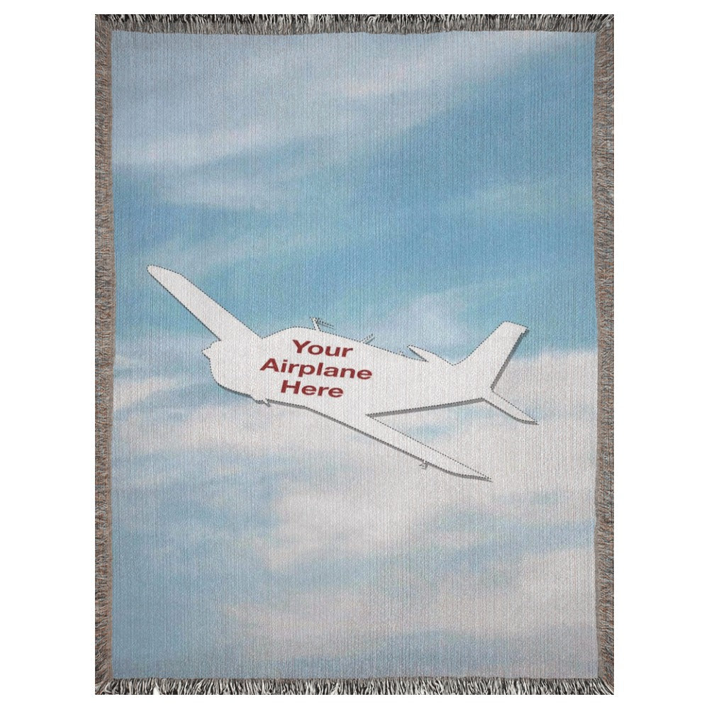 Custom Airplane Woven Blanket