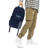 Custom Airplane Embroidered Adidas Backpack