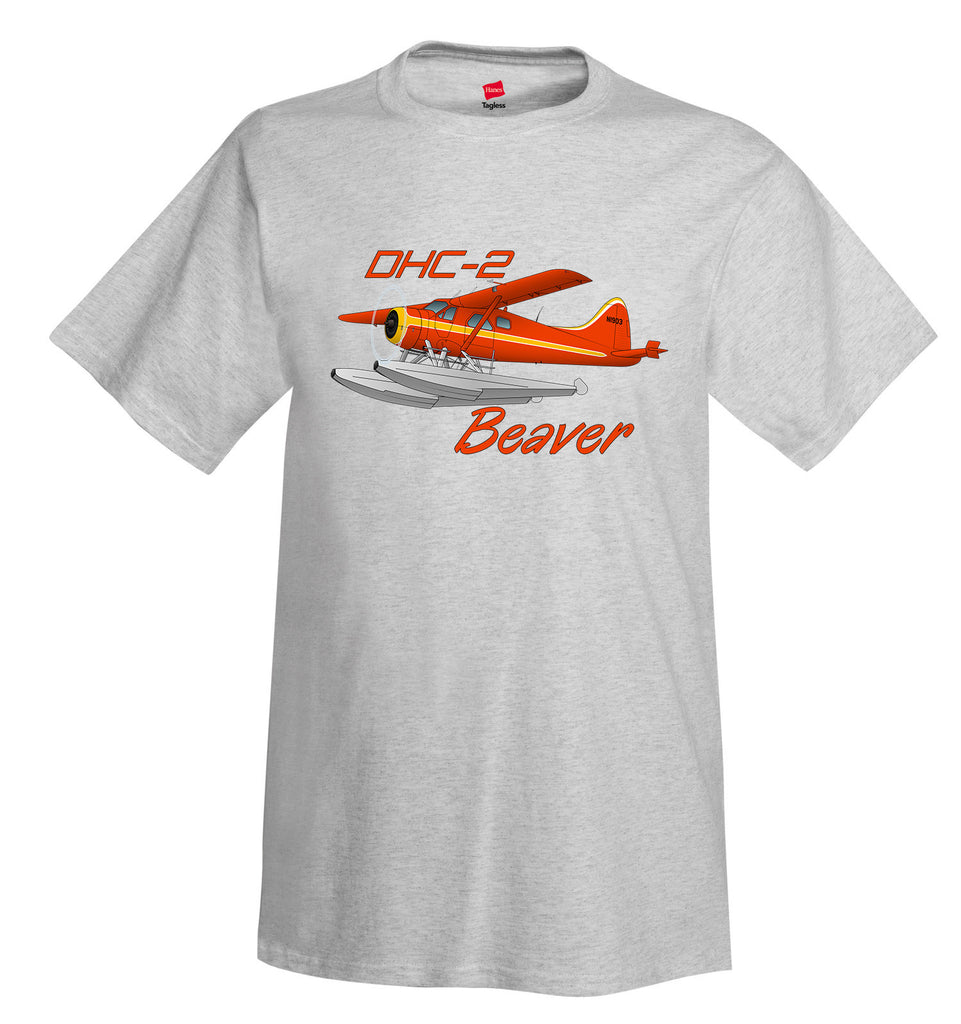 De Havilland DHC-2 Beaver Airplane T-Shirt - Personalized with Your N#