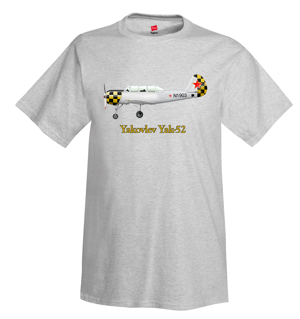 Yakovlev Yak-52 Airplane T-Shirt - Personalized with Your N#