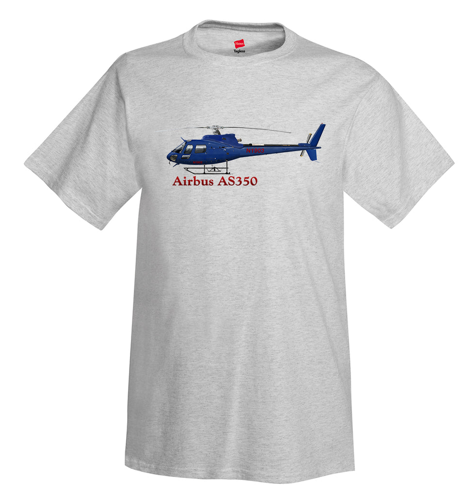 Airbus AS350 Helicopter T-Shirt - Personalized with Your N#