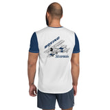 Custom Stearman All-Over Print Men's Athletic T-shirt - Add Your N#
