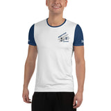 Custom Stearman All-Over Print Men's Athletic T-shirt - Add Your N#