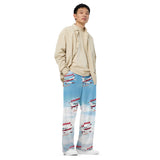 Custom AIirplane All-over print unisex wide-leg pants