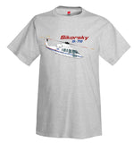 Sikorsky S-76 (Blue) Helicopter T-Shirt - Personalized with Your N#