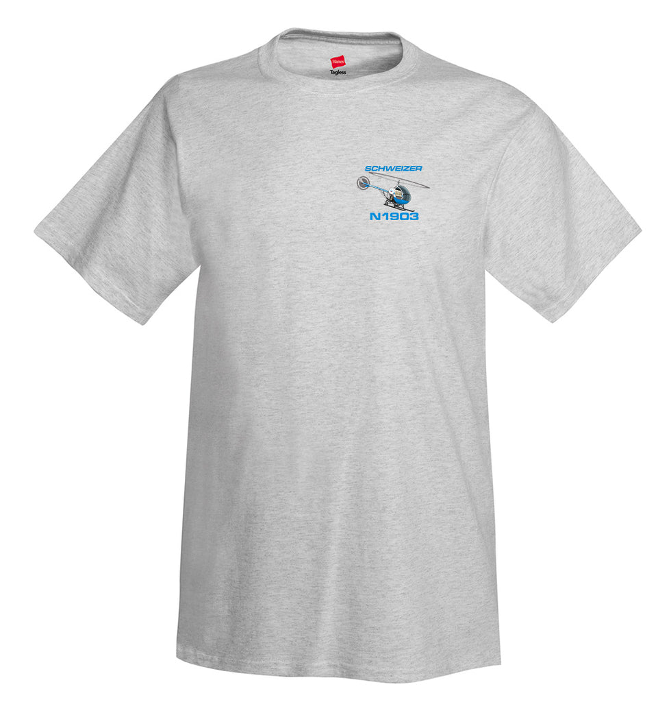 Schweizer 300 CBI (Blue) Helicopter T-Shirt - Personalized with Your N#