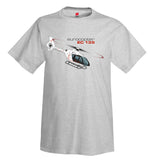 Eurocopter EC135 (Black) Helicopter T-Shirt - Personalized with Your N#