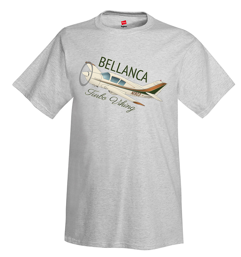 Bellanca Turbo Viking (Brown/Green) Airplane T-Shirt - Personalized w/ Your N#