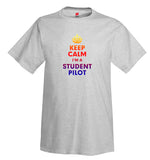 Keep Calm I'm A Student Pilot Airplane Aviation T-Shirt