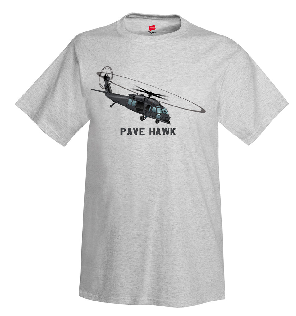 Sikorsky HH-60 Pave Hawk (Black) Helicopter T-Shirt - Personalized with Your N#