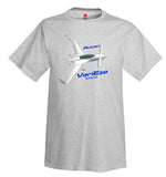 Rutan VariEze (Blue) Airplane T-Shirt - Personalized w/ Your N#