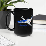 HondaJet Elite Custom Black Mug - Add Your N#