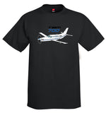 Socata TBM 700 (Blue/Black) Airplane T-Shirt - Personalized with Your N#