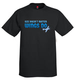 Size Doesn't Matter Wings Do Airplane Aviation T-Shirt