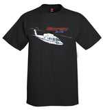 Sikorsky S-76 (Blue) Helicopter T-Shirt - Personalized with Your N#
