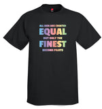 All Men Are Created Equal Airplane Aviation T-Shirt