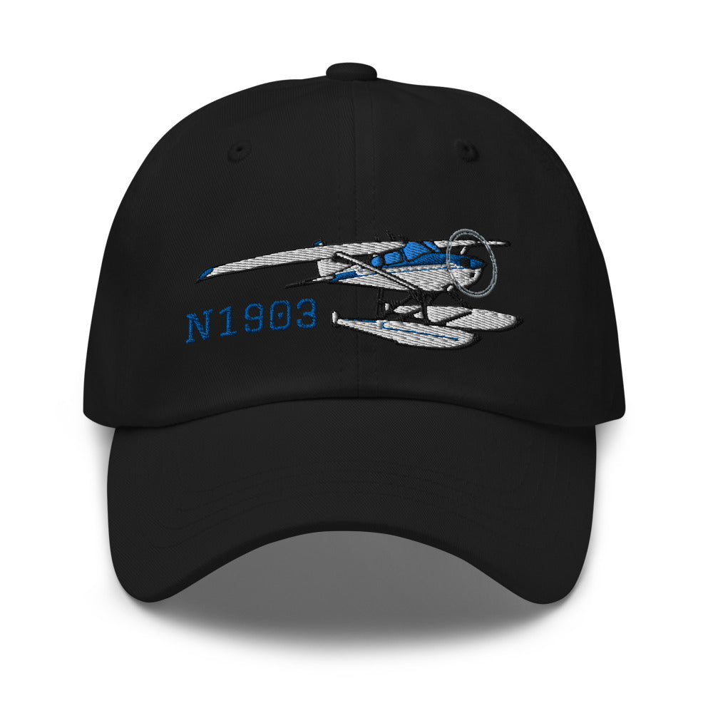 Airplane Embroidered Classic Cap (AIR35JJ1856C-BG1) - Add your N#