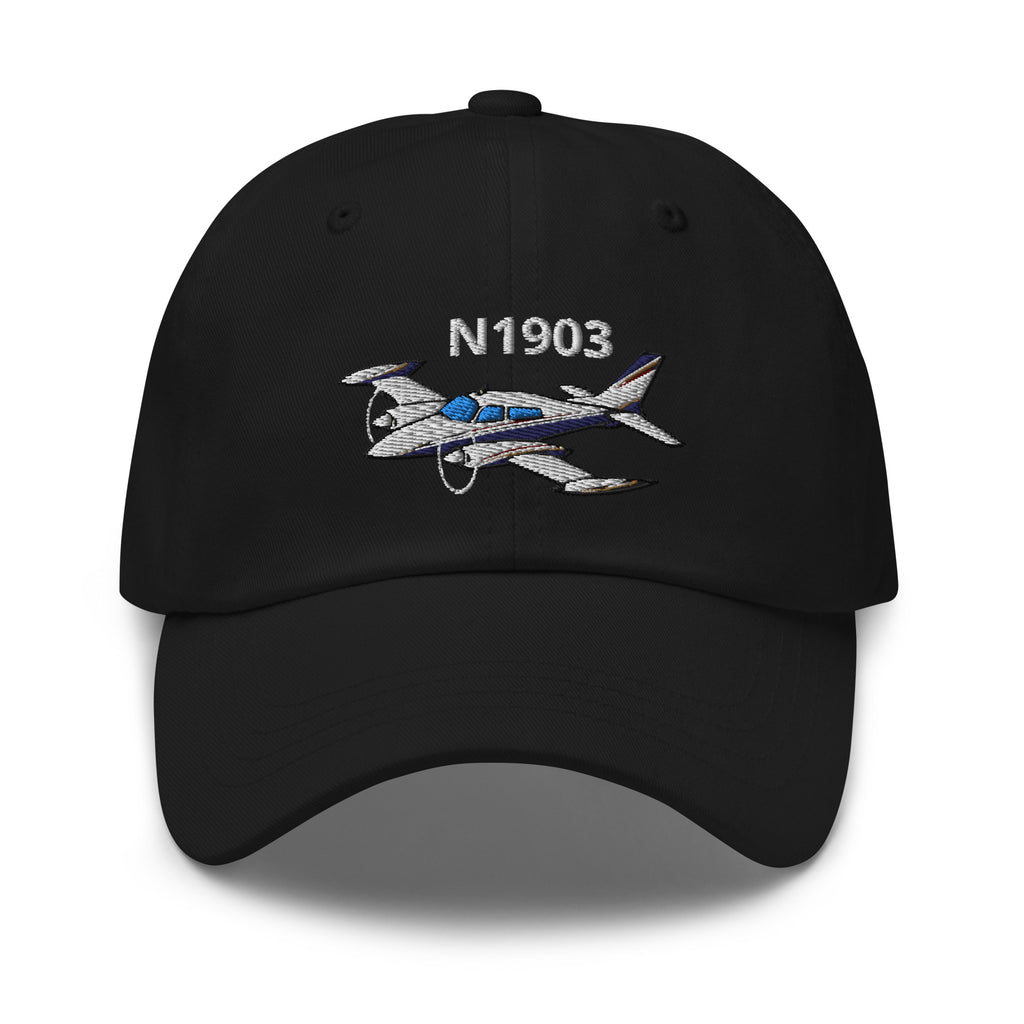 Airplane Embroidered Classic Custom Cap (AIR35JJ310-BGR2) - Personalized with N#