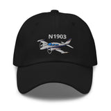 Airplane Embroidered Classic Custom Cap (AIR35JJ310-BGR2) - Personalized with N#