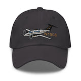 Airplane Embroidered Classic Dad Cap (AIR255B9EB200-BG1) - Add Your N#