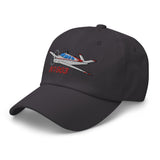 Airplane Embroidered Distressed Cap (AIR2552FES35-BS1) - Add Your N#